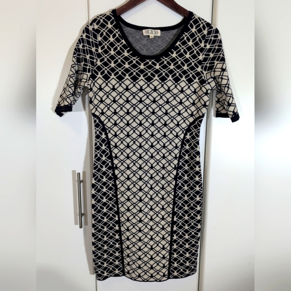 Pink Rose Dress Women’s Navy Blue/Cream Size Medium